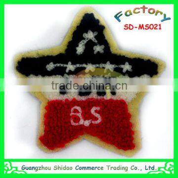 Customize five star towel chenille embroidery patch