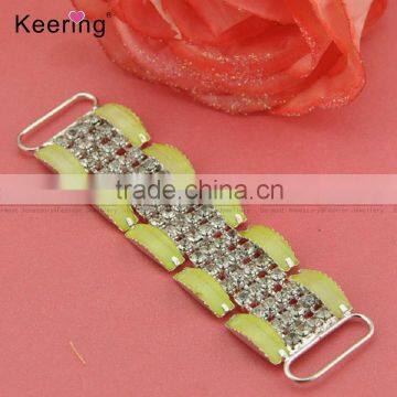 Keering high-end yellow rhinestone bikini connector for swimwear WCK-1307