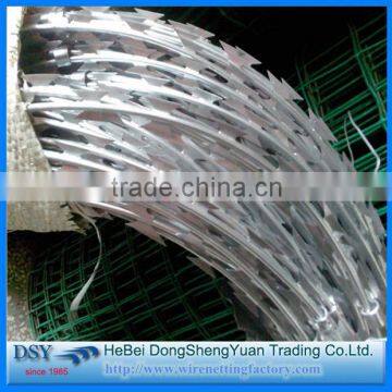 Trade Assurance Galvanized Concertina Razor wire BTO-22 , razor barbed wire, razor wire fencing