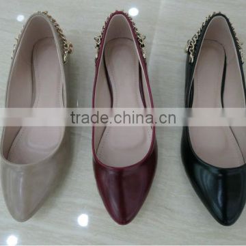 Lady Dress Shoes Leather Woman Shoes