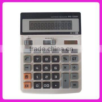 High Tech practical solar 12 digit desktop calculator