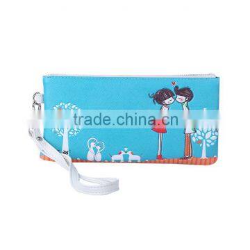 Hot Lady New Popular Cartoon Printed Clutch Bag/Cheap Tourist Souvenir PU leather Printed lady wallet                        
                                                Quality Choice