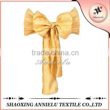 Cheap crushed taffeta wedding chair sash