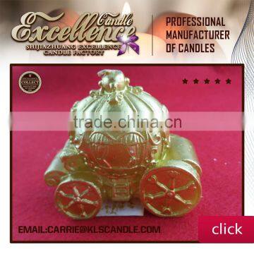 European pumpkin car wedding candles