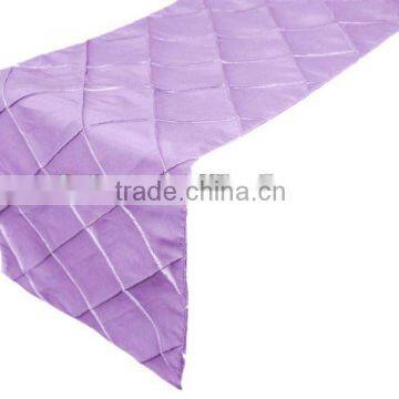 Elegant pintuck table runner covering for table cloth