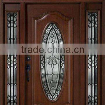 Oval Glass Entry Doors Design With Transom DJ-S9302MSTHS-2