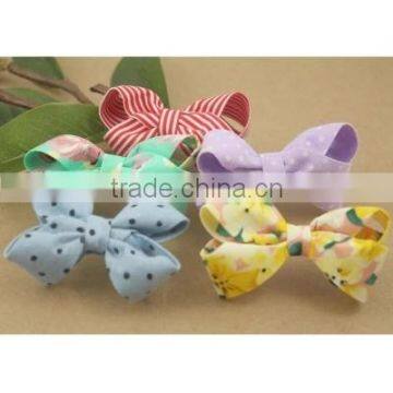 Lovely Handmade Fabric Denim Bow For Baies Hair Accessories,Bow For Babies Shoes Decoration