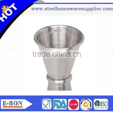 High quality stainless steel double hemming jigger measuring cup