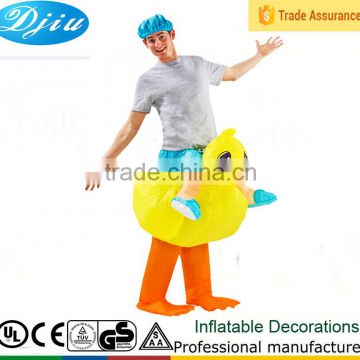 DJ-CO-177 yellow duck slippers inflatable body zorbing ball for kids