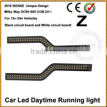 Amber Best design 24v 2016 White blue pink 10000K COB led drl daytime running light