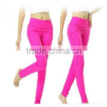 Custom ladies dry fit sexy comfortable hot sell pink yoga pants