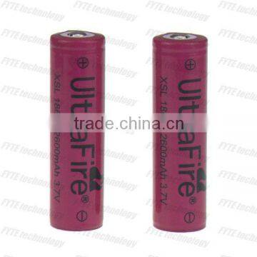 UltraFire XSL 18650 2600mAh 3.7V Li-ion Battery with PCB Perfect for LED light (2pcs)