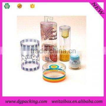 clear fantastic plastic cylinder for Cosmetic round packaging tube