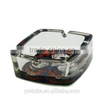 Smoking Accessories GT-1111 design cheap clear glass ashtray ashtray decal