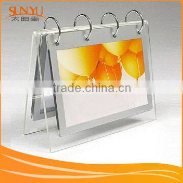 Modern Unique Clear Free Standing Acrylic Calendar Holders