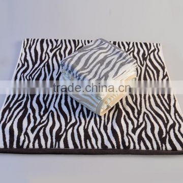 zebra stripe 21twist 100% cotton hign quality bath Towel