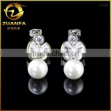 factory wholesale fashion latest design of pearl earrings