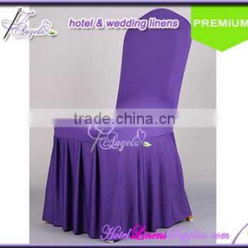 purple scuba spandex chair covers with side pleats, spandex scuba chair covers in event decorations