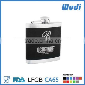 Overall water transfer print custom logo hip flask, customized flask HF101