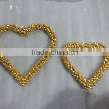 Christmas Gold Bell Heart