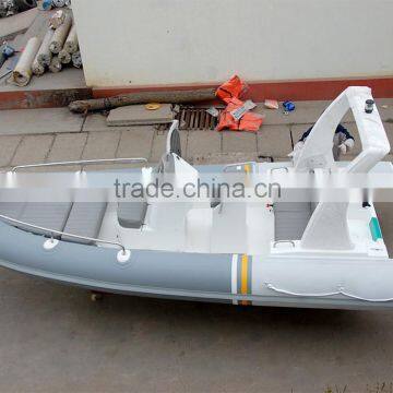 2016 hot sale China Cheap 19ft Fiberglass Bottom Inflatable Rib Boat