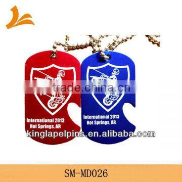 SM-MD026 hot sell bottle opener dog tag with ball chain