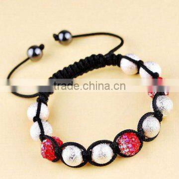 2012 Latest crystal ball shambala bracelet