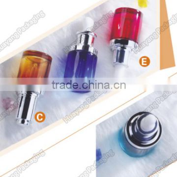 Green bottle with sloping shoulder glass Ampoule oil bottle