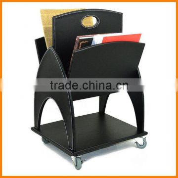 Creative Leather newspaper rack Newspaper rack newspaper rack magazine rack data frame of European business office supplies