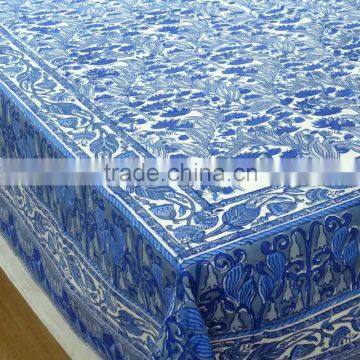 Nili Patti Blue Tablecloth in cotton