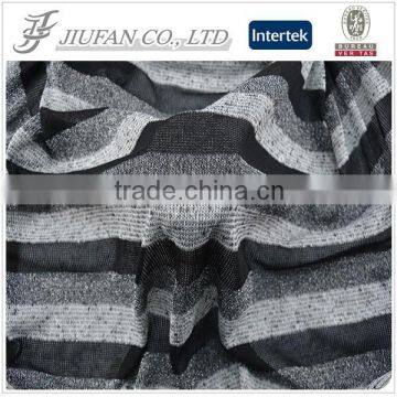 Jiufan Textile 2015 Polyester Spandex Cut & Sew Yarn Dyed With Lurex Fabric For Garment