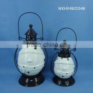 Good quality outdoor ceramic LED portable lantern