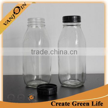 High Quality 14oz Clear Glass Bottle For Juice