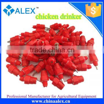 poultry farm stainless steel red nipple chicken drinker