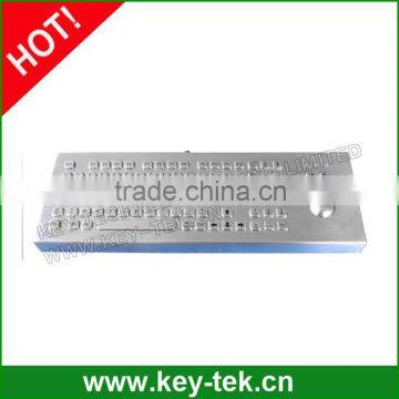 Dirtproof industrial movable kiosk metal keyboard with optical trackball for public system