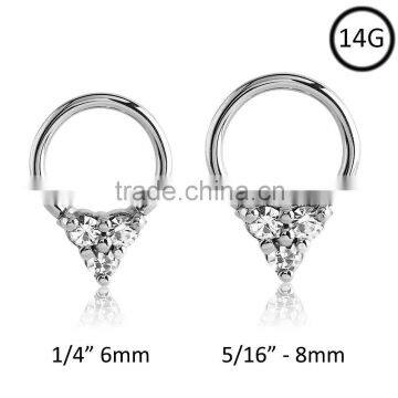 Septum Clicker Surgical Steel Nose Ring Hoop