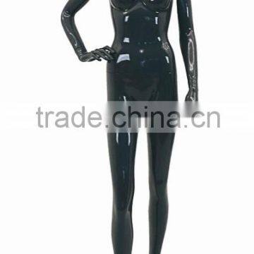 high glossy black headless female mannequins for window display