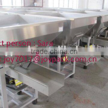 vibrating feeder with big collecting hooper and vibratory tank