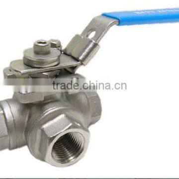 3 way ball valve, Stainless Steel Ball valve Floating ball valve