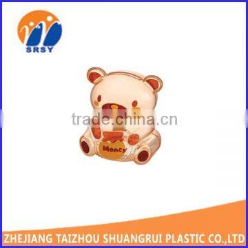 mini children piggy bank plastic clear coin counting safe bank/money saving box