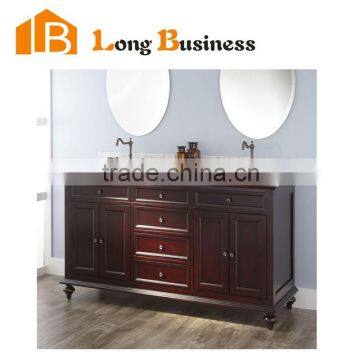 LB-LX2111 Royal bathroom design solid wood raised bathroom cabinets