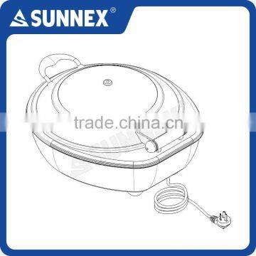 SUNNEX High Quality Mirror Polished Glass Cover 6.8 Litre Hinged Cover Buffet Chafer photo-5