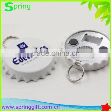 custom logo 3 in 1 Bottle Opener with Coaster Fridge Magnet .key chain bottle opener