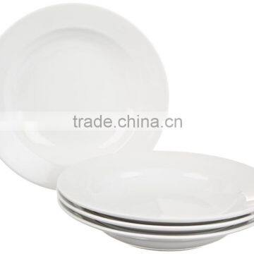 Super White Porcelain Round Dessert Salad Dinner Service Plates Hotel And Restaurant