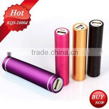 round metal disposable power bank 2600 portable charger                        
                                                Quality Choice