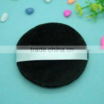 foundation cotton puff with ribbon , black cotton puff