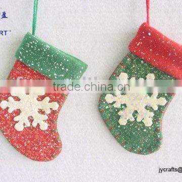 mini felt snowflake stocking