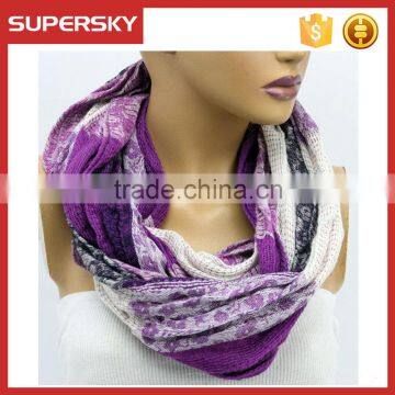 A-49 light knit fall winter scarf fashion women scarves yarn dyed women scarf