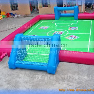 Funny PVC team sports game inflatable human foosball fields