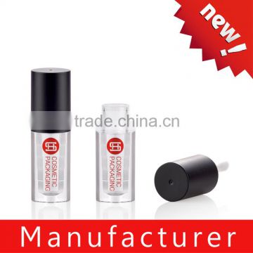 Customize private label plastic mini matte black lipgloss container with brush